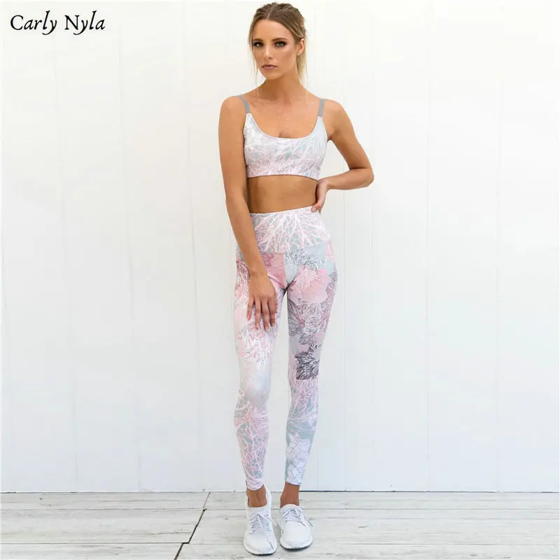 Carly Nyla Женский комплект спортивной одежды без рукавов с принтом толстовка