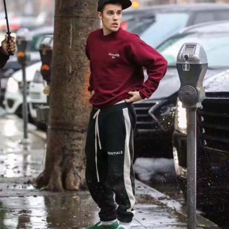 

Patchwork Sweatpants 100% 1:1 jogger fog essentials kanye west jerry lorenzo loose ovesized trousers hip hop cotton hoodie pants