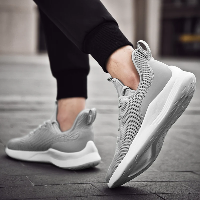 

Men Sneakers With High Quality Casual Shoes Comfortable Soft Ankle Adult Simple Style Flat Leisure Shoes Men Gym Plus Size 39-48