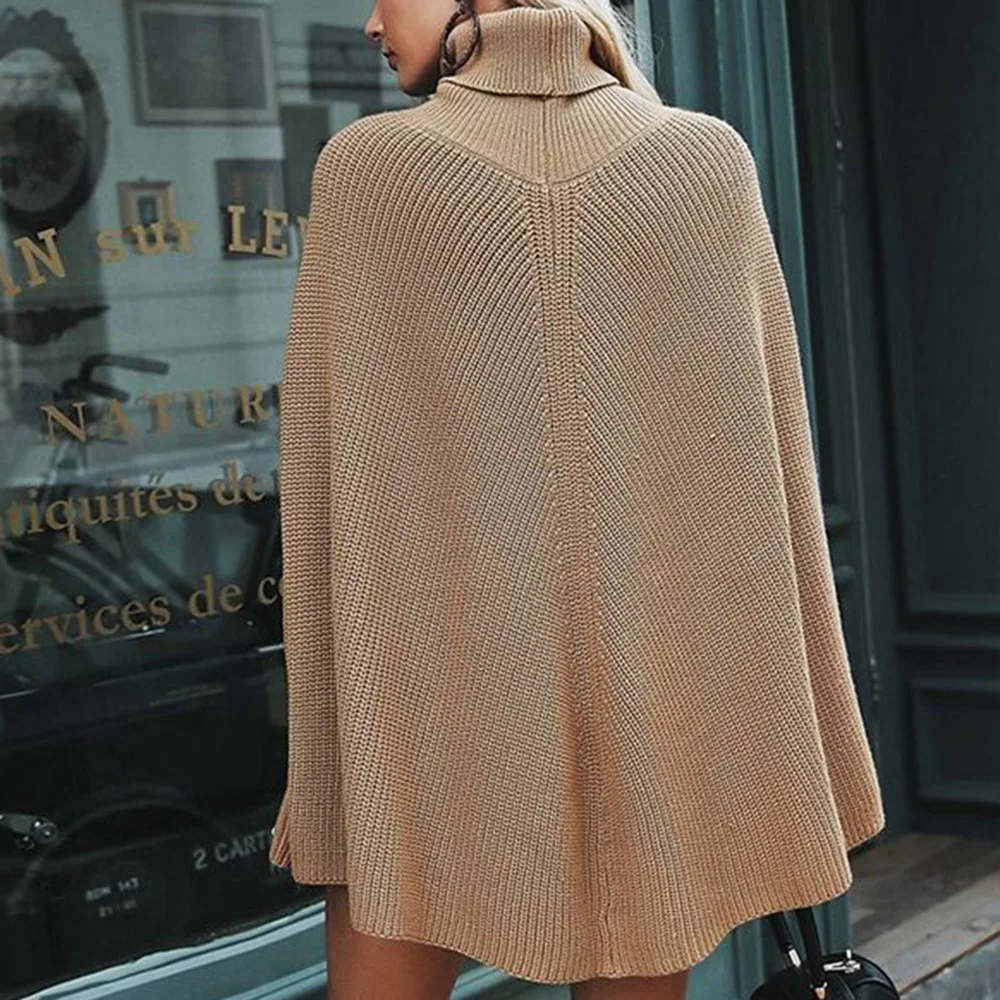 Женский пуловер с высоким воротом Свободный в японском и корейском стиле осень