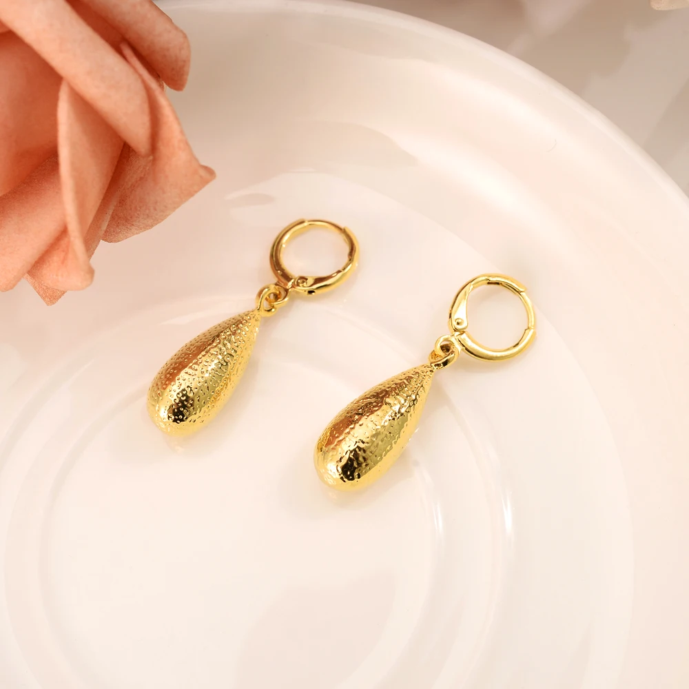 

Gold Dubai india Vintage waterdrop Beads Jewelry Sets for Women Fashion Charms Necklace Earrings Wedding Jewelry Sets party Gift