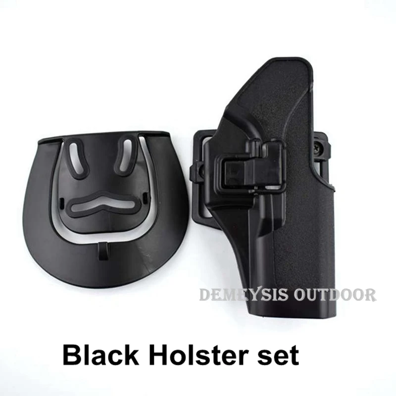 black holster Высокое качество Glock пистолет поясная кобура Чехол тактический поясной пистолет кобура для Glock 17 19 23 32 36 поясной пистолетный чехол Аксессуары - Цвет: black holster