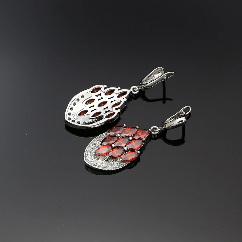 Длинный кубический цирконий в форме якоря женское серебро 925 пробы модные