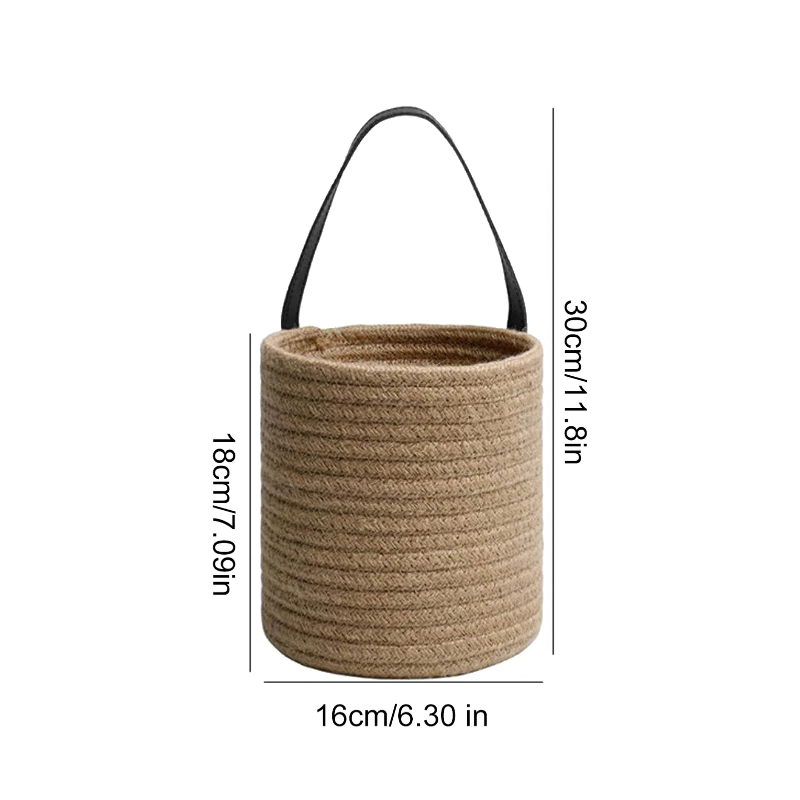 

Multi Planter Plant Pot Natural Cotton Rope Woven Storage Basket Pot Garden Flower Vase Hanging Wicker Basket Bellied Baskets