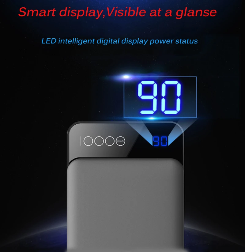 Портативное зарядное устройство ROCK 10000 мАч Тип C PD + QC 3 0 внешний аккумулятор для