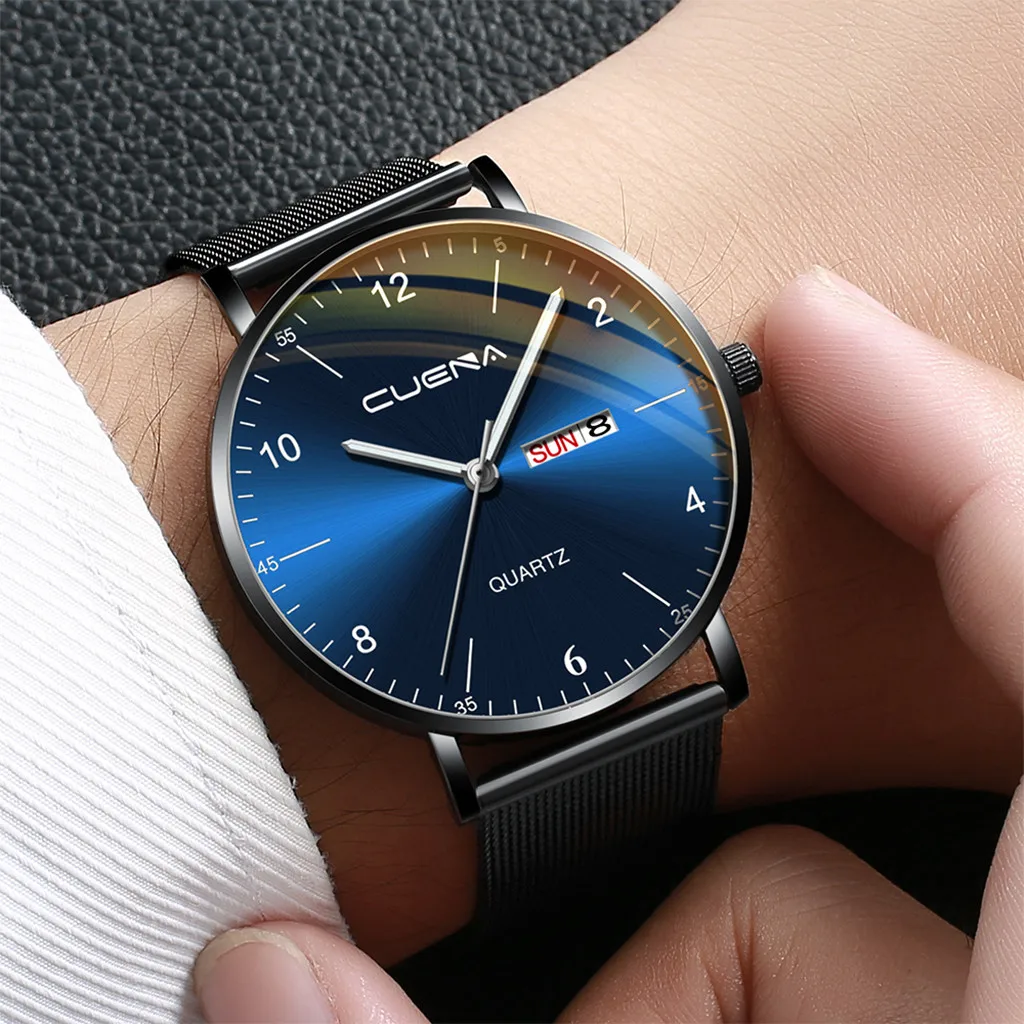 Новое поступление мужские кварцевые часы из нержавеющей стали с магнитной