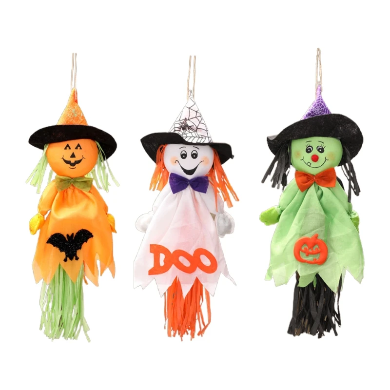 

Halloween Decoration Pumpkin Witch Pendant Ornaments Door Hanger for Haunted House Bar Party Hanging Decor