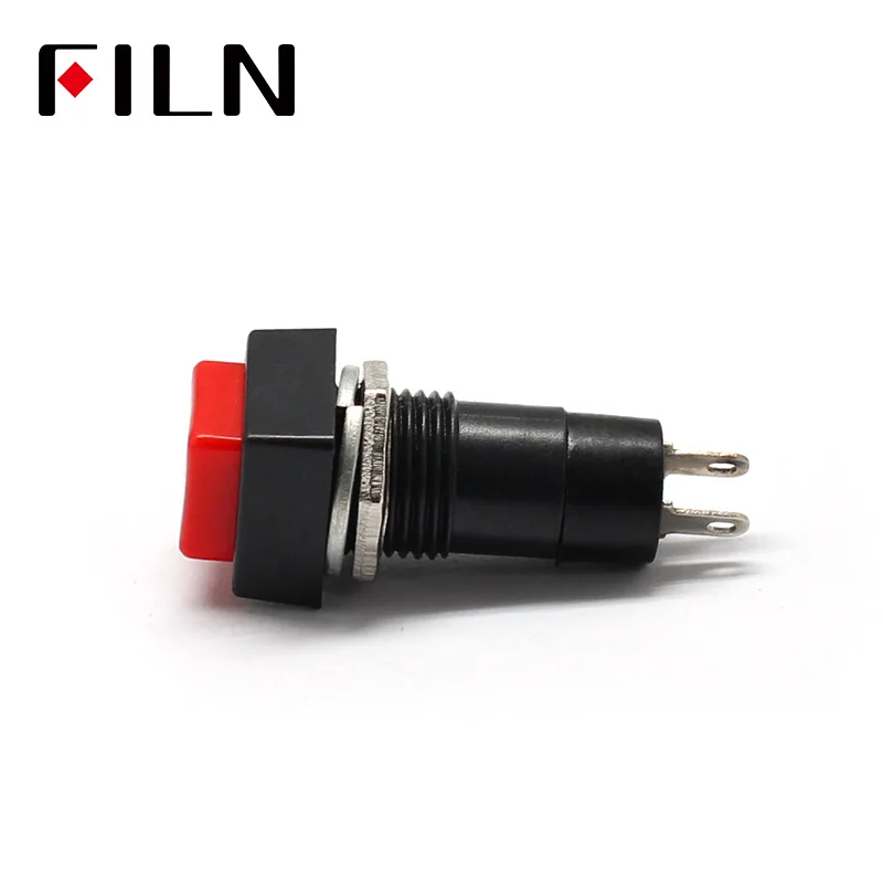 Квадратный мгновенный выключатель кнопка включения/выключения красный синий