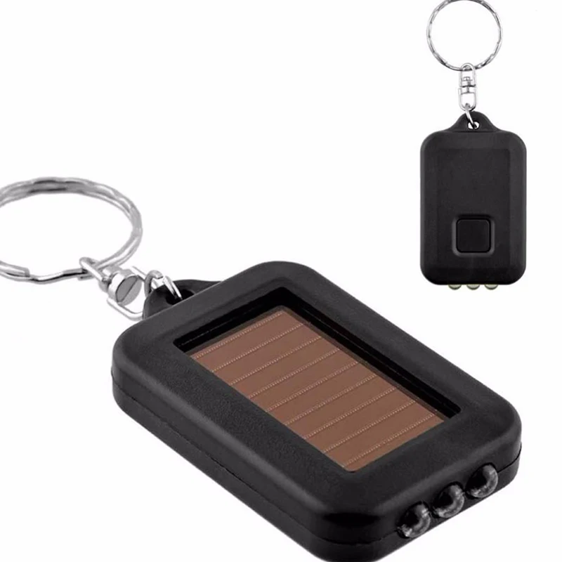 Мини Draagbare вешалка Sleutelhanger Zaklamp Batterij Солнечная энергия Zwart светодиодный Licht Geometrie