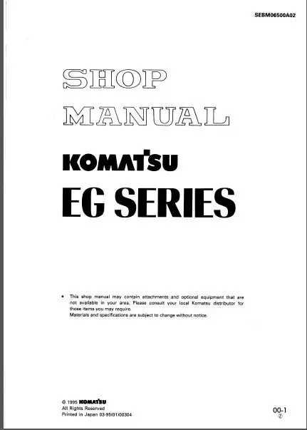 Магазин электрогенераторов Komatsu руководство по эксплуатации 2017 - купить выгодной