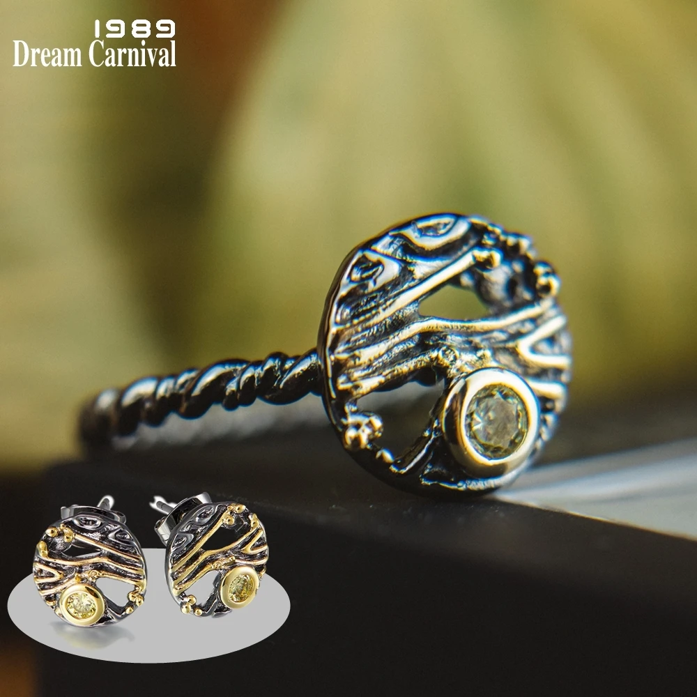 Женские круглые серьги и кольцо Dreamcarnival1989 набор больших винтажных ювелирных