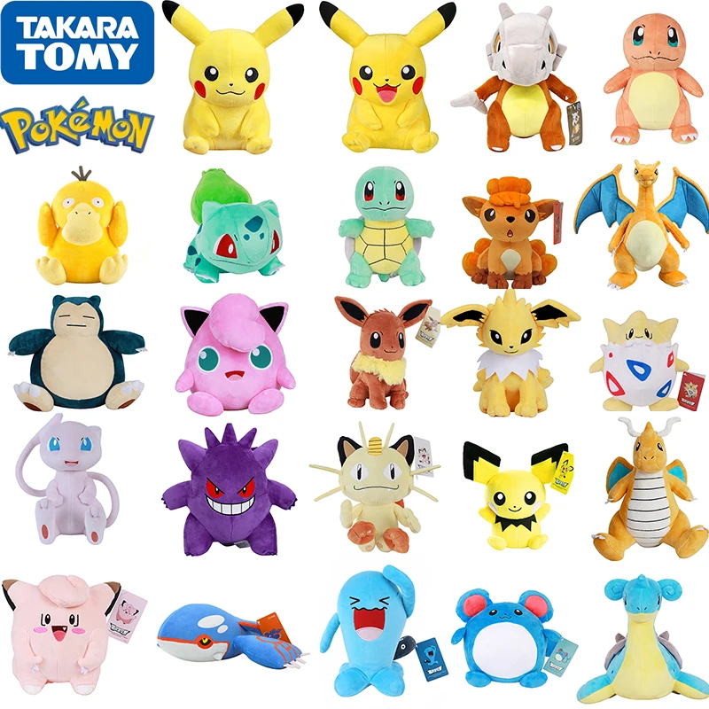 

40 Styles TAKARA TOMY Pokemon Plush Pikachu Gengar Charmander Bulbasaur Mewtwo Soft Stuffed Plush Toy Christmas Gifts For kids
