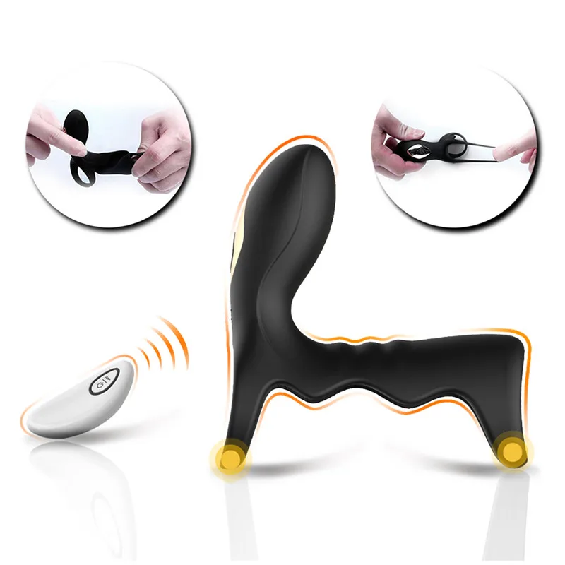 10 скоростей беспроводной пульт дистанционного управления кольцо-вибратор на