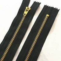102050pcs 318cm7inch black brass metal closed end zipper on black nylon coil zipper