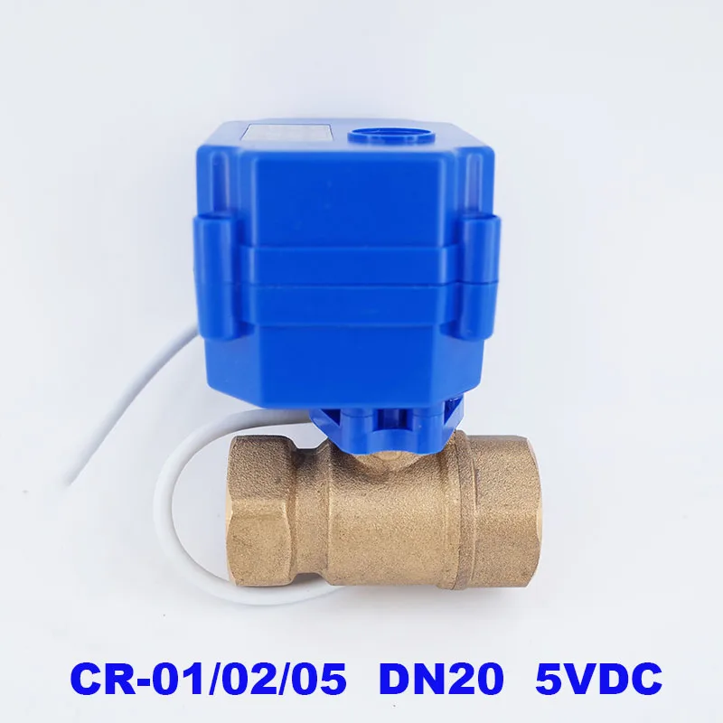 CWX-15 3/4 &quotDN20 5VDC воды моторизованный водяной шаровой клапан 2 пути Электрический