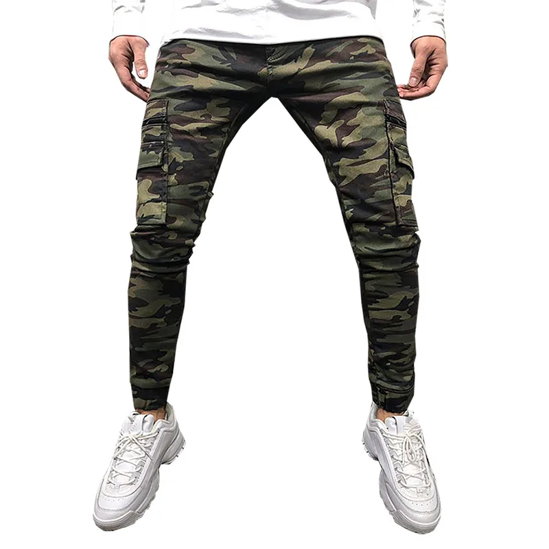 

Camouflage jeans Men's Pants Military pants Casual Streetwear Clothes los hombres jeans Zipper pocket Pencil Pants Trousers