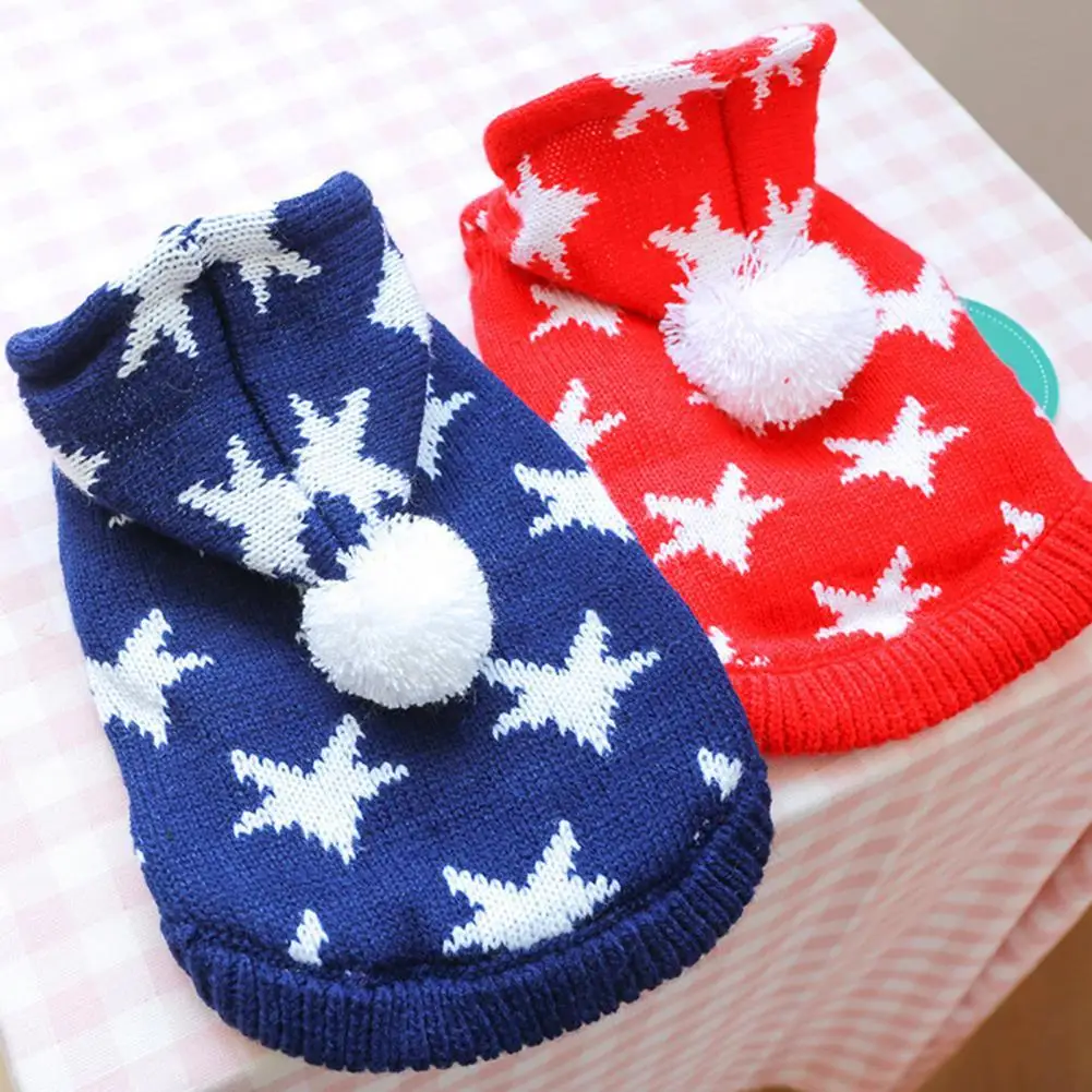 

Thickening Cozy Puppy Warm Winter Clothes Casual Dog Sweater Fashion Print for Autumn