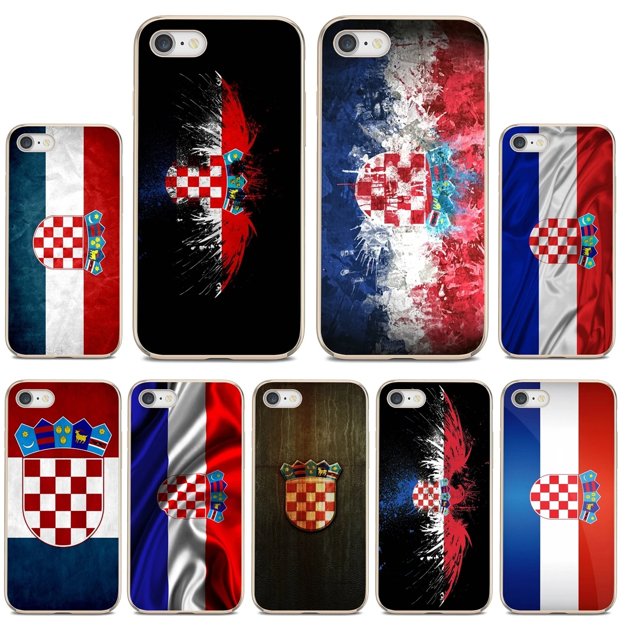 

Silicone Case Cover For iPhone 10 11 12 13 Mini Pro 4S 5S SE 5C 6 6S 7 8 X XR XS Plus Max 2020 National Flag Croatia Banner Art