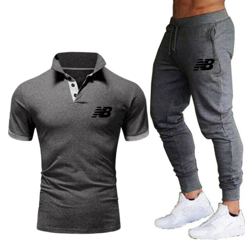 

Men's Casual men's sets Tracksuit summer men sets Two Piece Set T Shirt Brand Track Clothing Male Sweatsuit Sports Suits S-2XL
