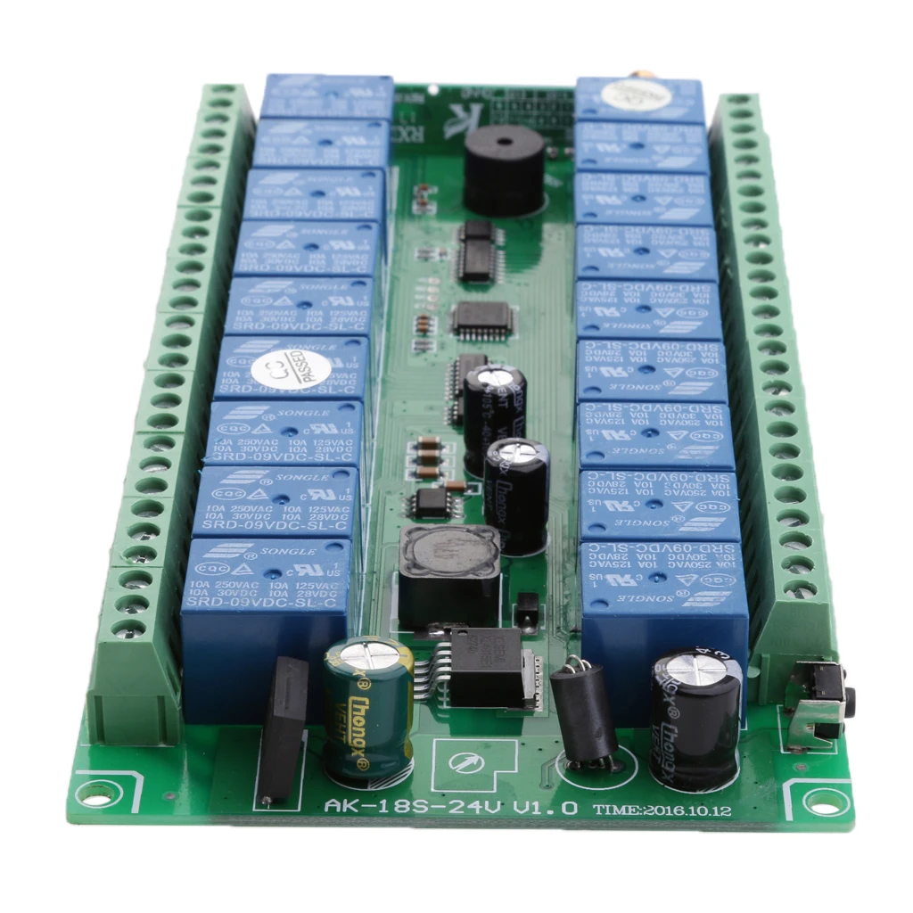 

2021 Smart Home 18CH DC 12V-24V Wireless Remote Control Relay Switch Transceiver &Receiver