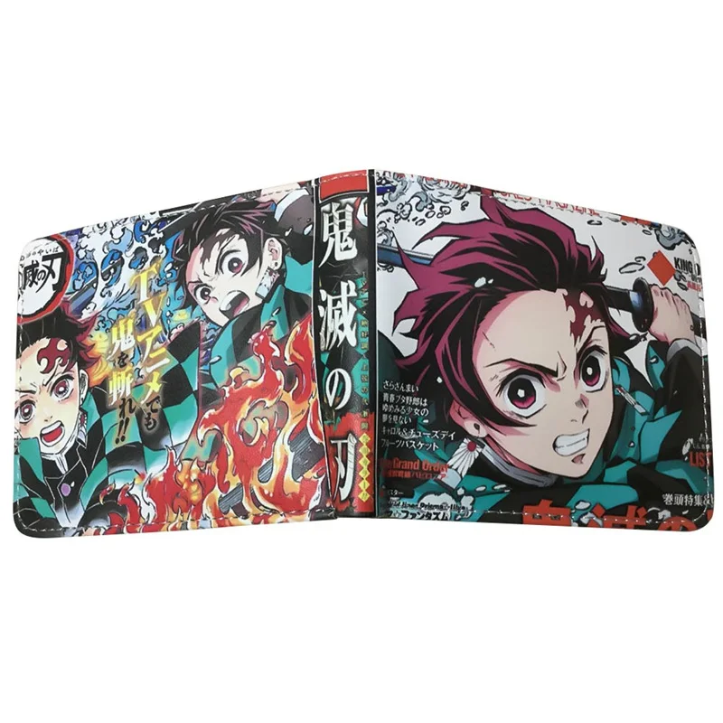 Аниме Кошелек Demon slayer Kamado Tanjirou кошелек для карт с отделением для монет держатель для карт