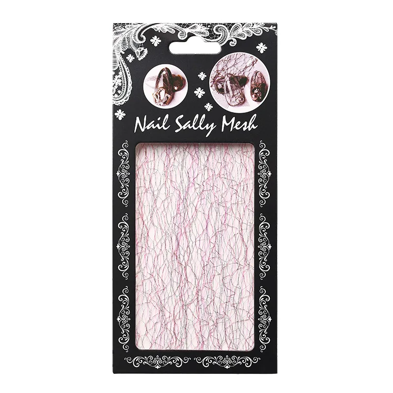 Ювелирные изделия для дизайна ногтей черная серебряная розовая Золотая сетчатая
