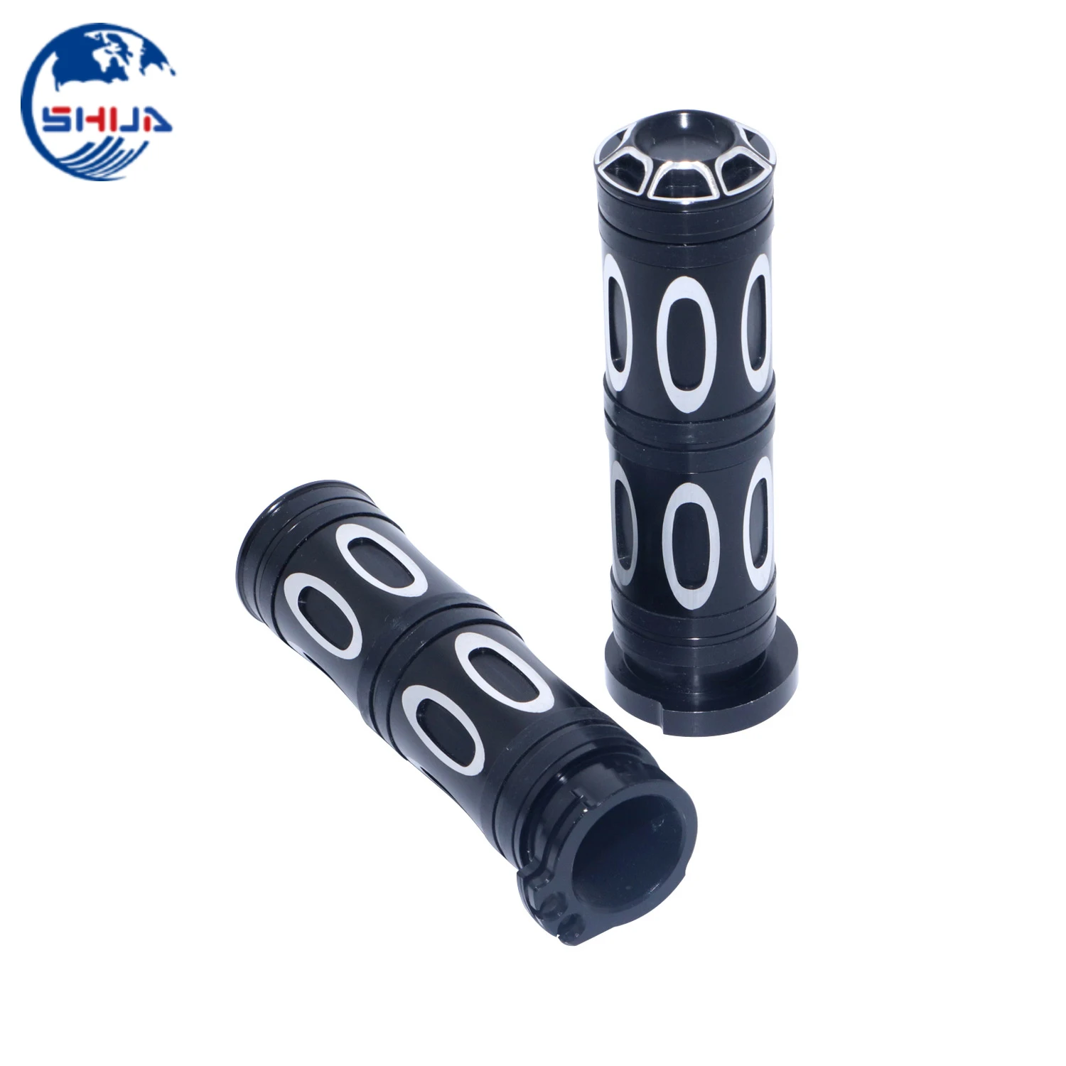 Мотоциклетные черные алюминиевые ручки с ЧПУ 1 дюйм 25 мм для Harley Touring Softail Dyna 1996 - 2018