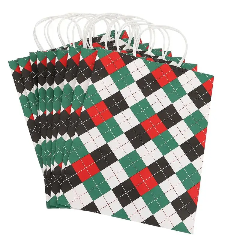 

10pcs Kraft Paper Gift Packaging Bags Simple Shopping Bags Paper Handbags