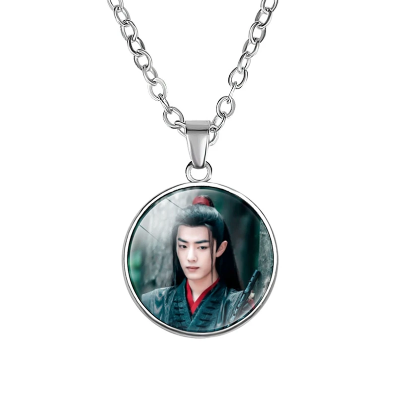 Ожерелье Wei WuXian Lan WangJi CHEN QING LING со стеклянным кристаллом колье Xiao Zhan Wang Yibo подвеска