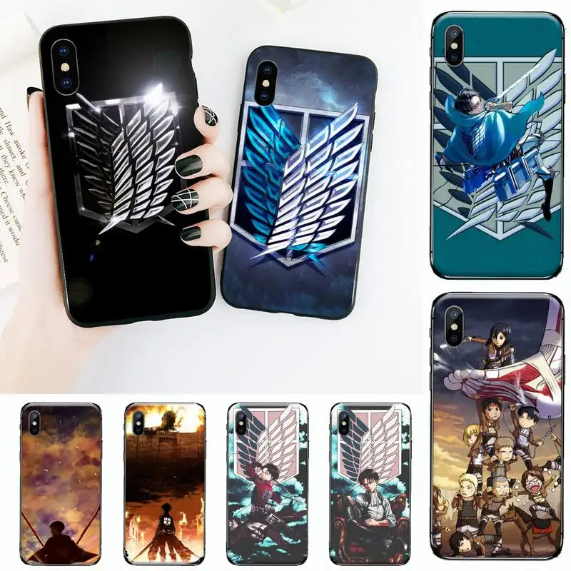 

Anime Attack On Titan Phone Case for iPhone 11 12 mini pro XS MAX 8 7 6 6S Plus X 5S SE 2020 XR