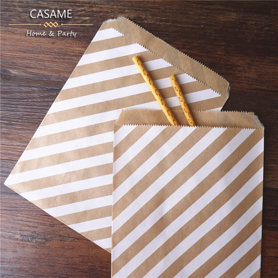 Крафтовые пакеты бумажные для свадьбы дня рождения Нового года партия