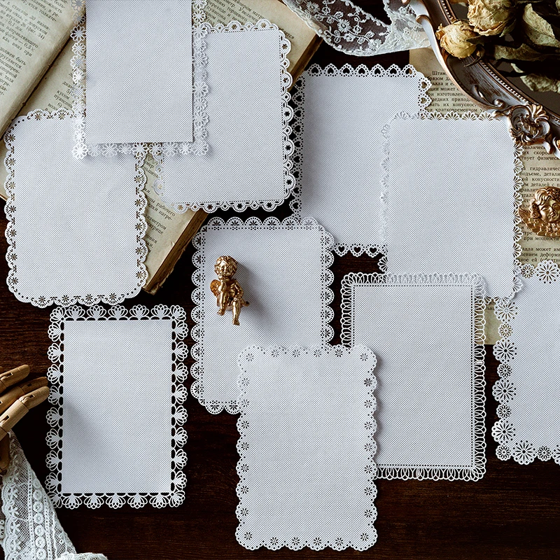 10 шт./коркор. Алиса чайная вечевечерние записная книжка Прозрачная Кружевная