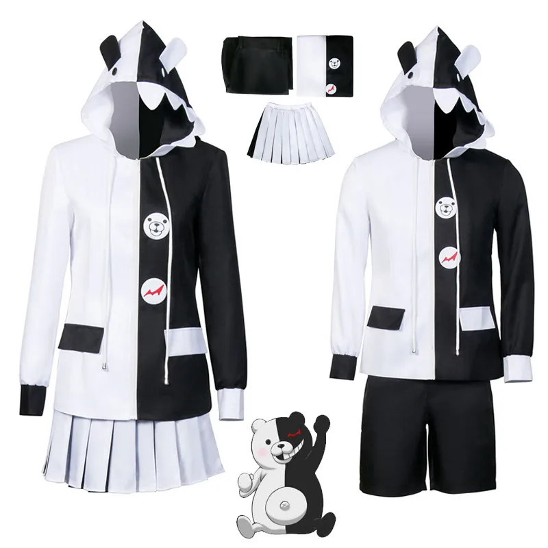 Takerlama Косплей Монокума Danganronpa V3 Killing Harmony черный белый медведь костюмы пальто