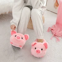 women cute warm pig slipper pink animal winter home floor soft piglet slippers female slipper winter warm shoes chaussure femme