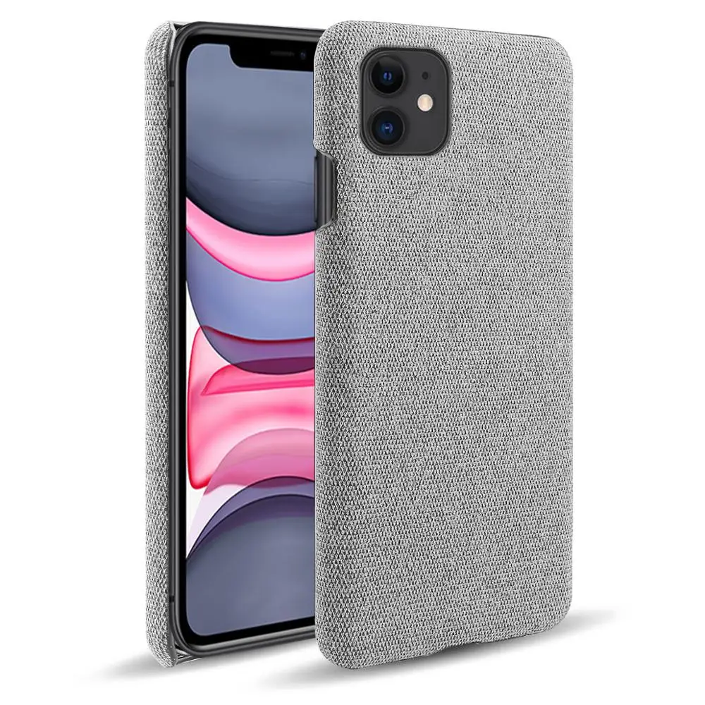 Чехол для iPhone 11 pro max ткань X XR Xs MAX 6 6s 7 8 Plus SE 2020 тканевая текстура противоскользящий