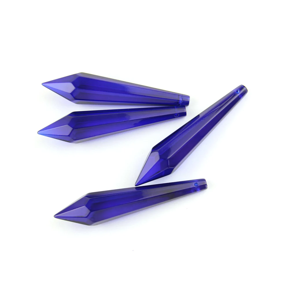 38 мм/63 мм/76 мм стеклянная люстра в виде сосульки капли темно-синяя хрустальная