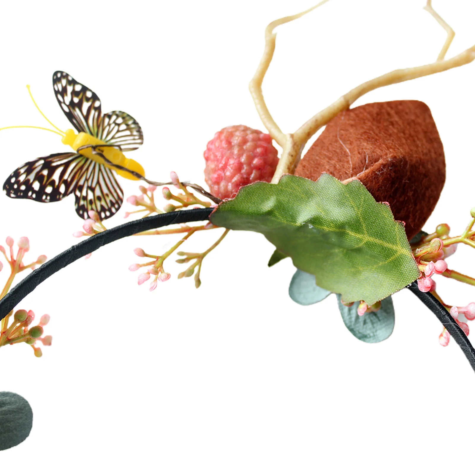 Повязка на голову с оленями и рогами ободок для волос милыми цветами бабочками