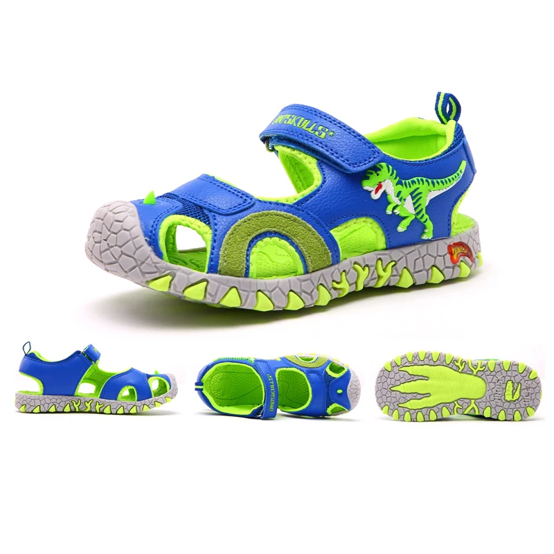 Сандалии детские из ПУ кожи мягкая летняя спортивная обувь для мальчиков с 3D