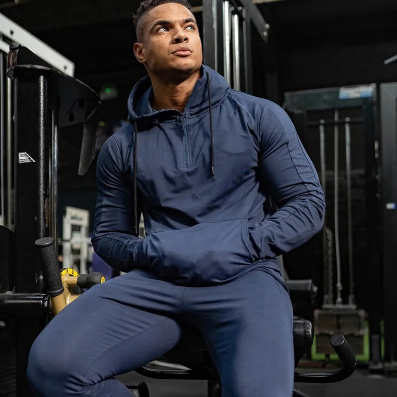 Зимний мужской облегающий пуловер толстовка с капюшоном высокое качество куртка