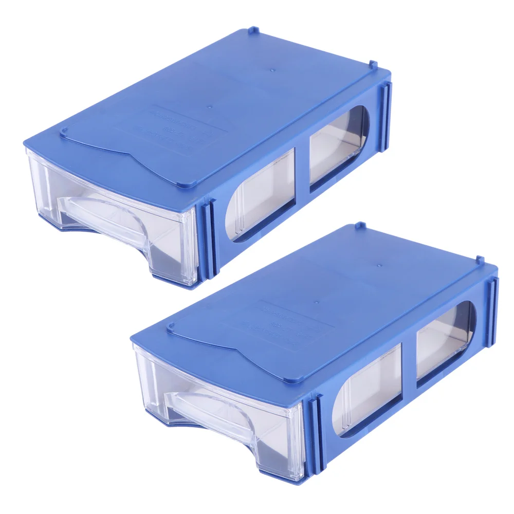 

2pcs Sundries Storage Box Household Sundries Container Component Box (Blue)
