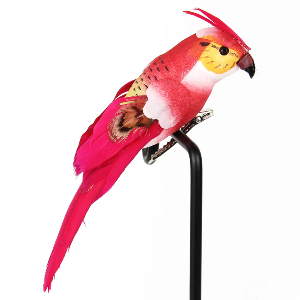 12 шт./компл. попугаи искусственная модель птицы открытый дом сад лужайка дерево