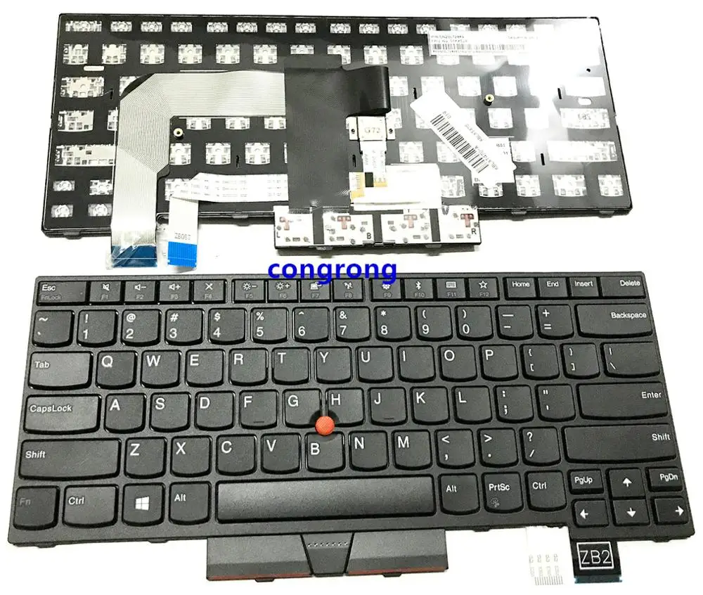 Английская клавиатура с подсветкой для Lenovo Thinkpad T470 T480 A475 A485 без подсветки Teclado