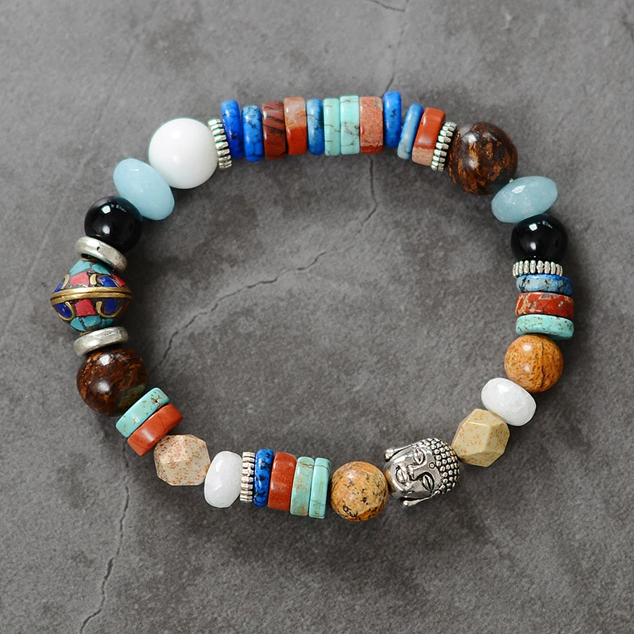 Радужный цвет различные формы натуральный камень Бусины Браслет Подвески