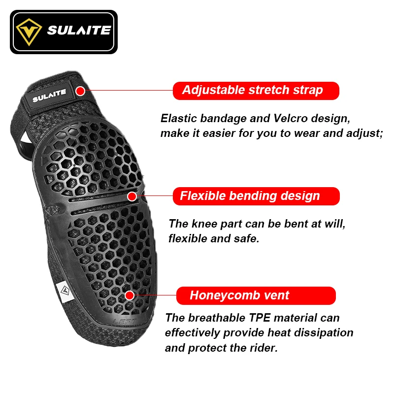 

NEW Motorcycle Honeycomb Kneepads Anti-fall Knight Protective Gear Locomotive Racing Off-road Motocross Cycling Breathable