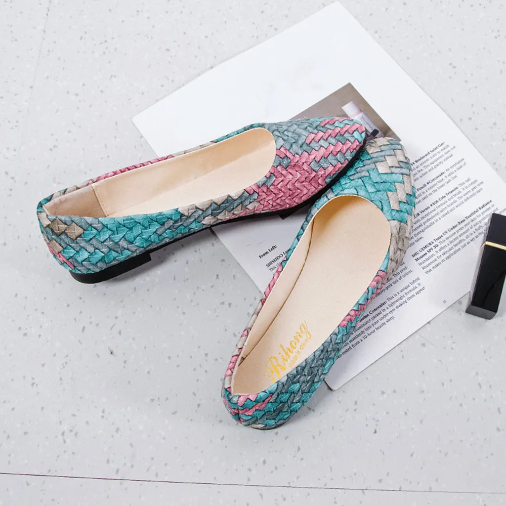 

SAGACE Autumn And Winter Shoes Woman Girl Spring Mixed Colors Casual Shoes Female Female Pretty Flat Shoes