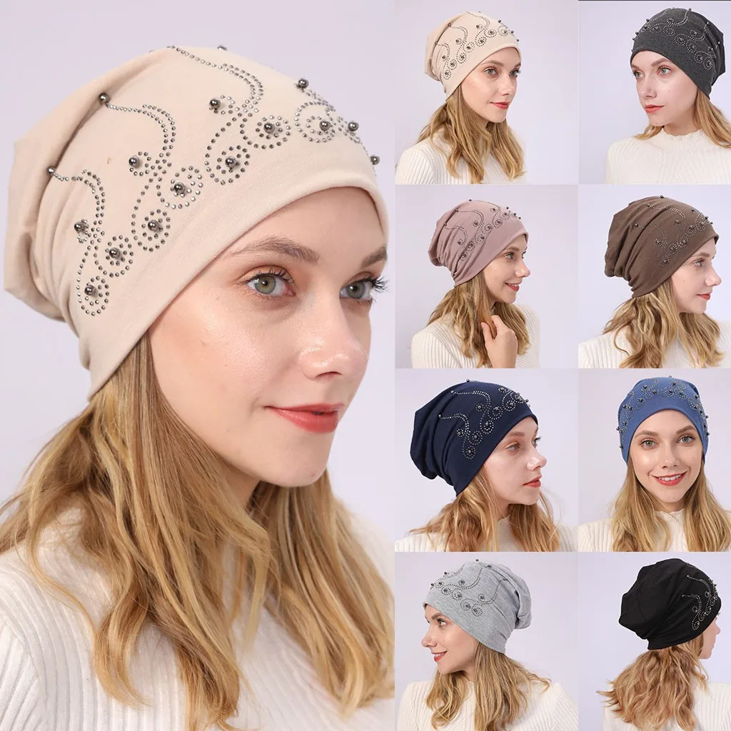 Женская шапка в индийском мусульманском стиле головной платок полоску с принтом