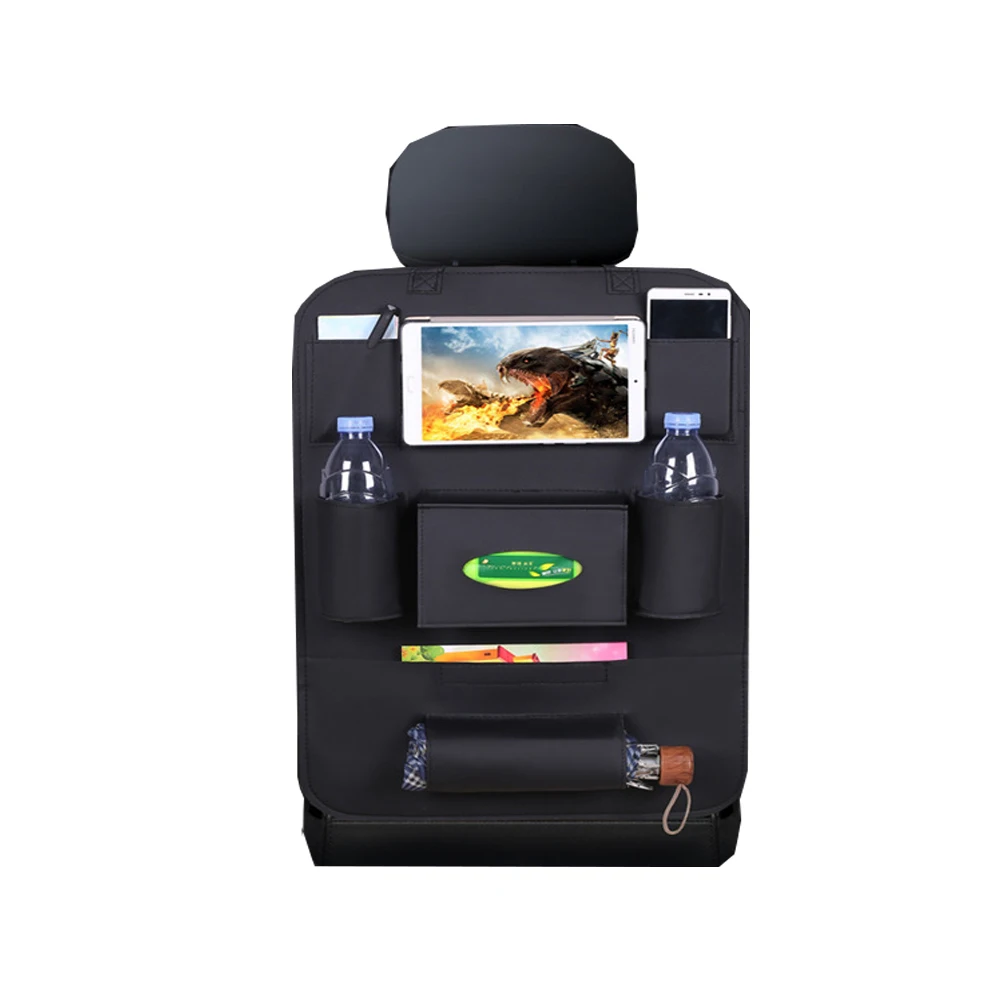 

Car Rear Seat Storage Organizer Pad Bag Case Box Cups Phone Holder Felt Phone Child Protection Fabric Goats Auto Accessories