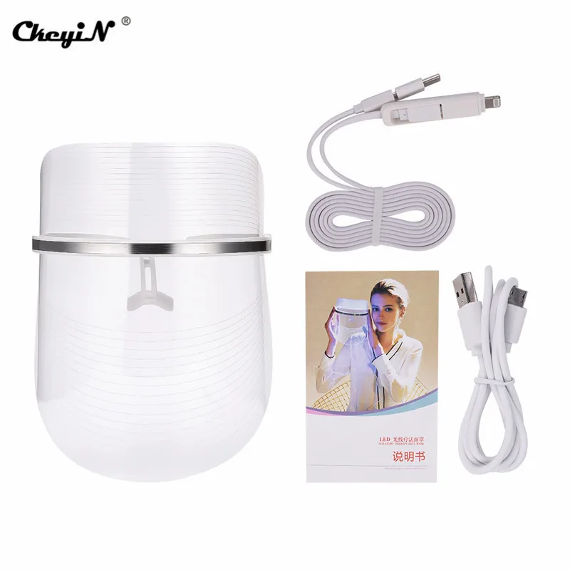 CkeyiN светодиодный светильник терапия маска для лица фотон против старения