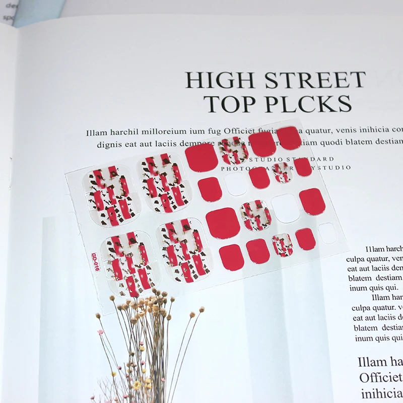 22 наклеек/лист ногтей Стикеры DIY 3D наклейки Блеск Советы Маникюр Nail Art Наклейки