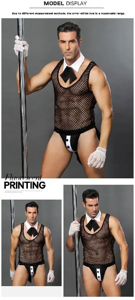 

MISSKY Men's Lingerie Sexy Nightclub Bar Pornographic Performances Sexy Uniform